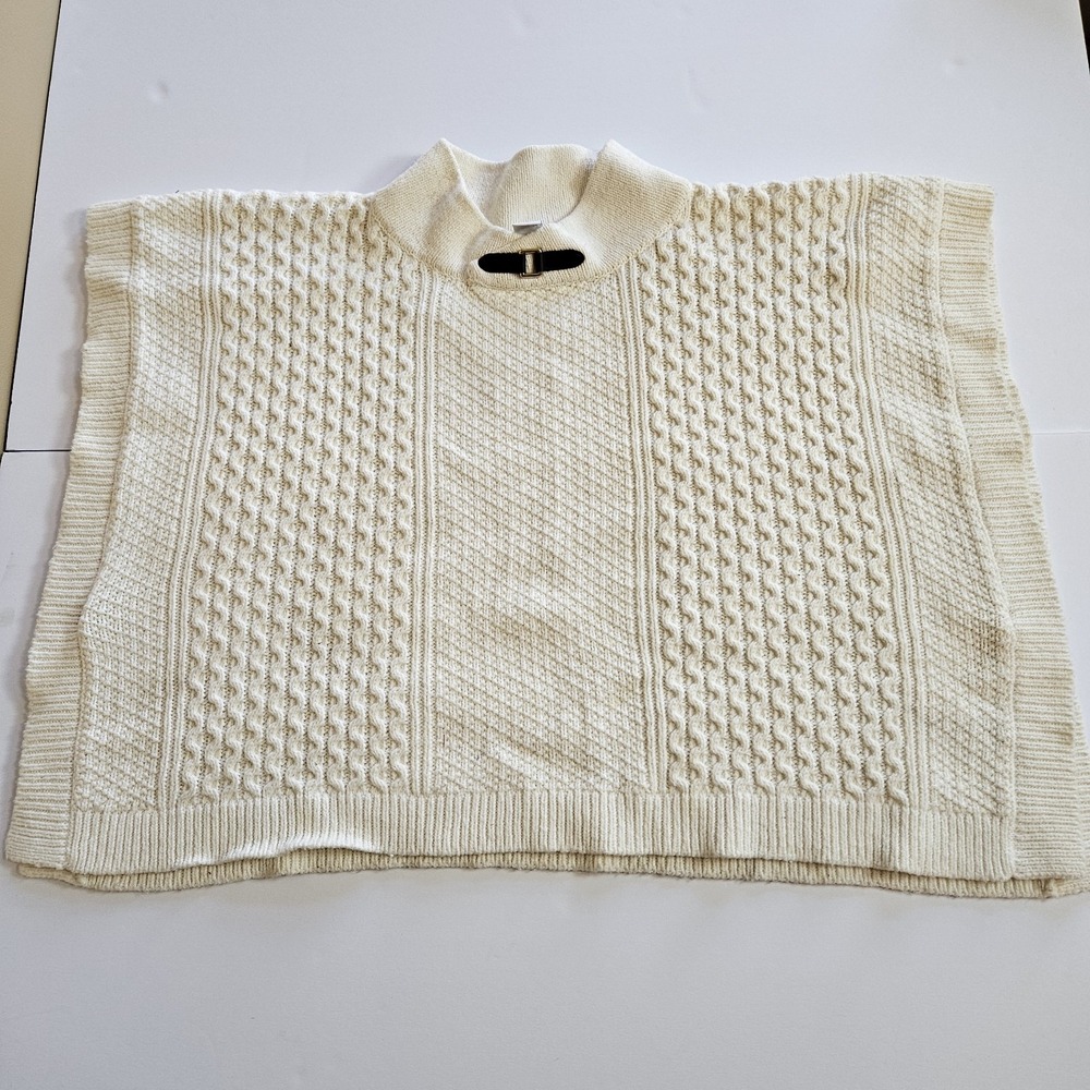 Janie and Jack Sweater‎ Vest Girls 6 Ivory Cable Knit Mock Neck